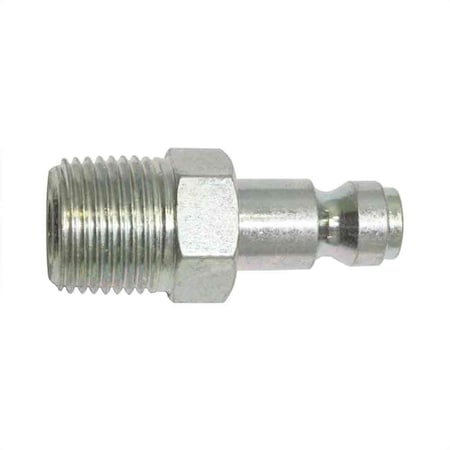 1/4 Inch Automotive Steel Coupler Plug X 3/8 Inch Male NPT